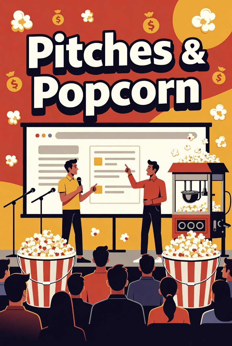 Pitches and Popcorn flyer